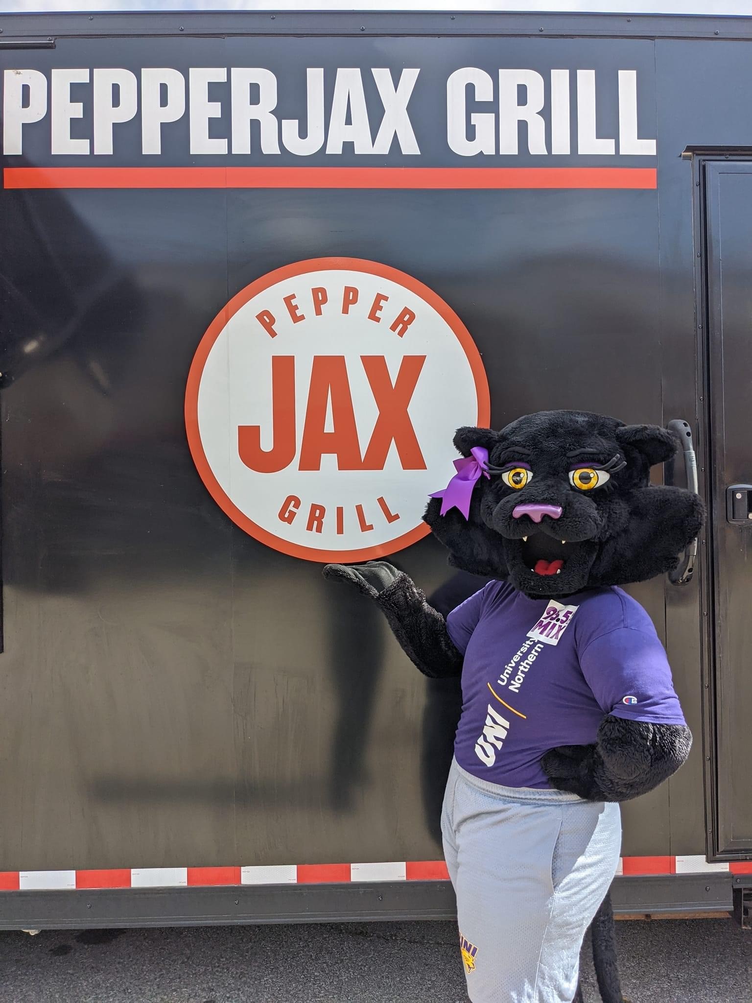 Panther Mascot Loves PepperJax